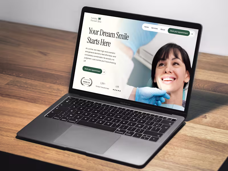 Cover image for Lumine Dental Clinic — Full Website Design & Development 