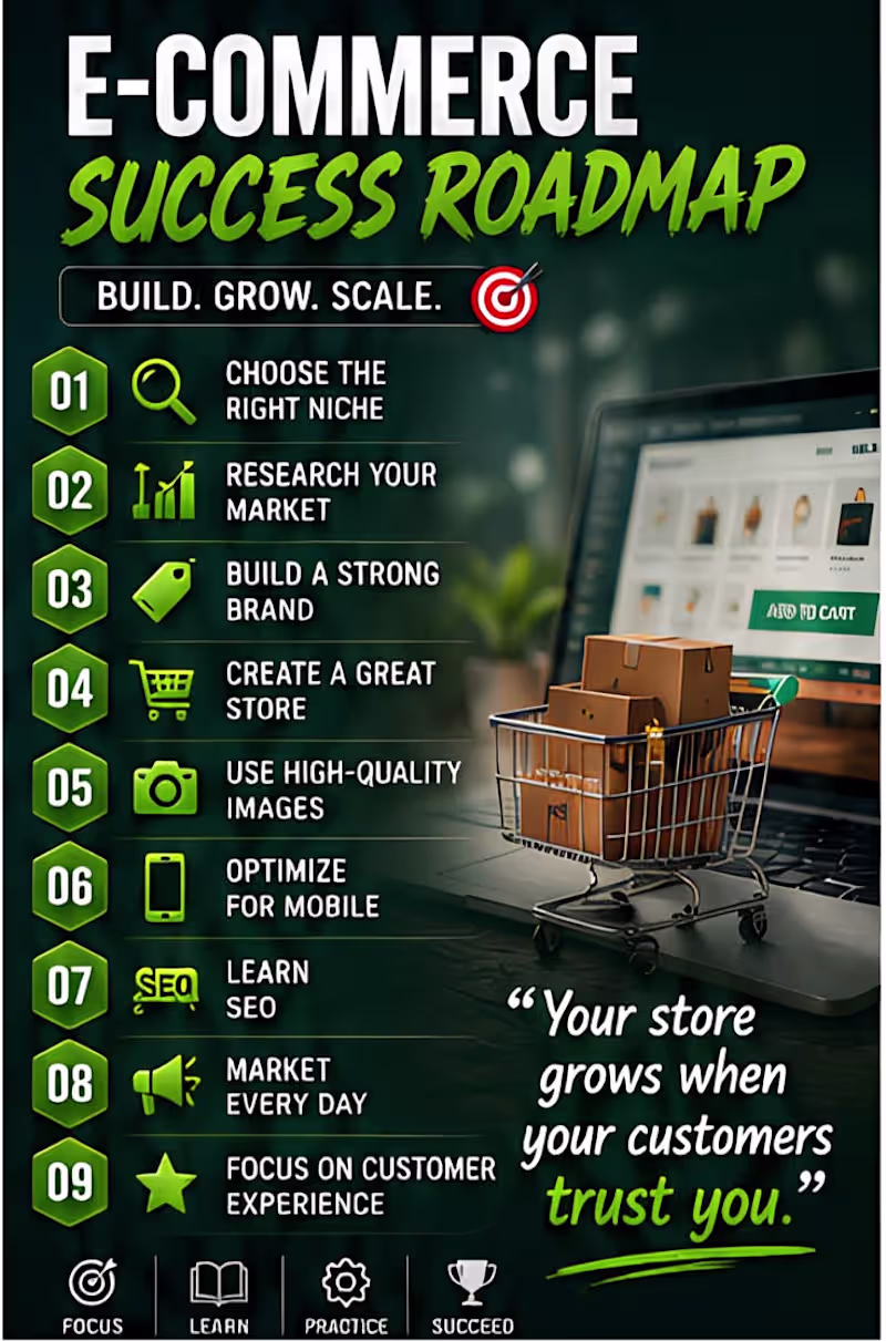 Cover image for Ecommerce Growth Strategy → Create a roadmap for increasing sale