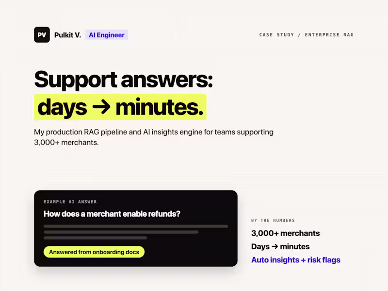 Cover image for Enterprise RAG: support resolution from