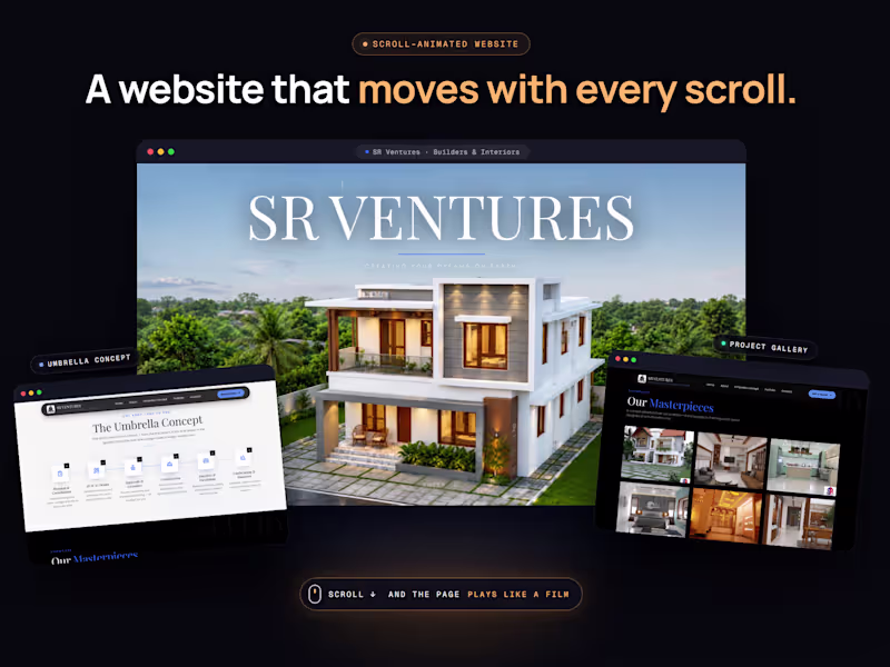 Cover image for SR Ventures: Home Builder Website
SR