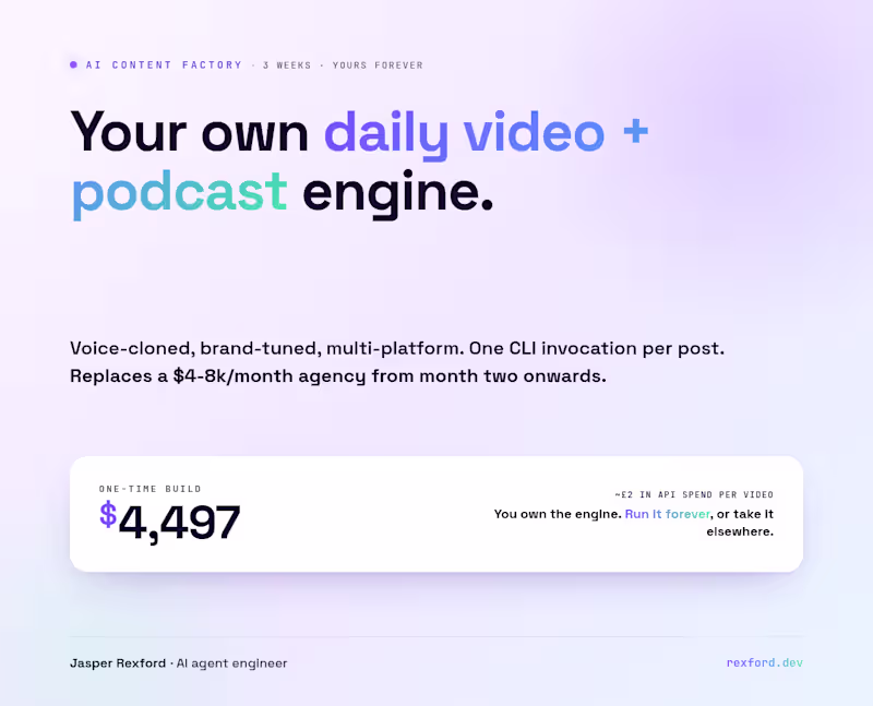 Cover image for AI Content Factory: The Engine That Posts Daily for You, Forever