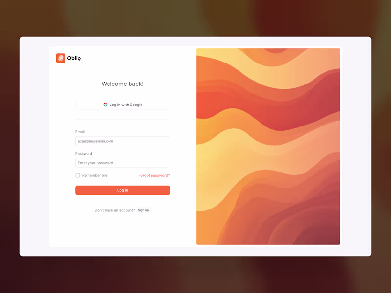 Cover image for Onboarding Login Screen UI