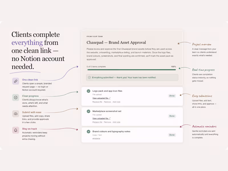 Cover image for Client Request & Approval Workflow System — ChasePad
