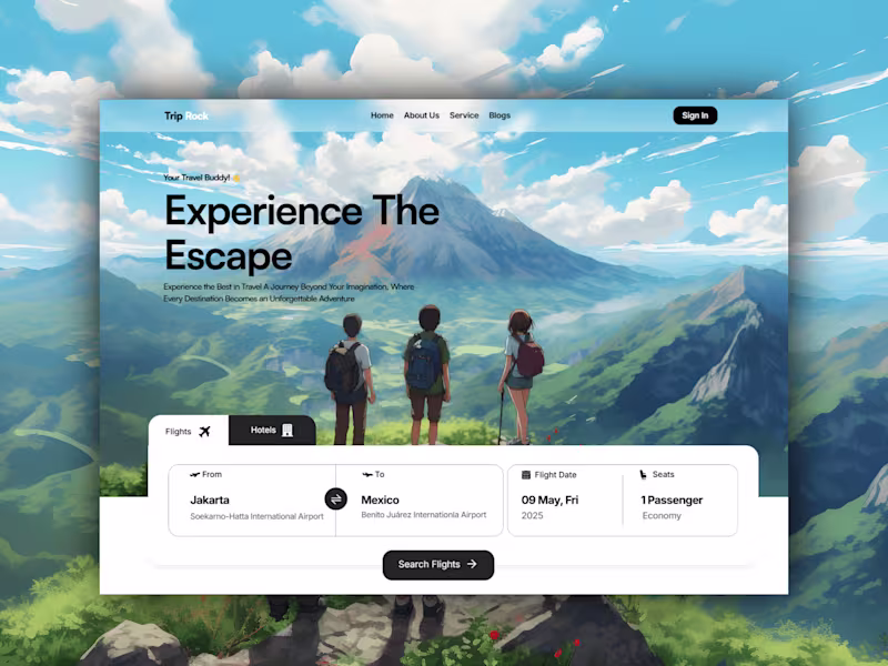 Cover image for Travel Landing Page Design