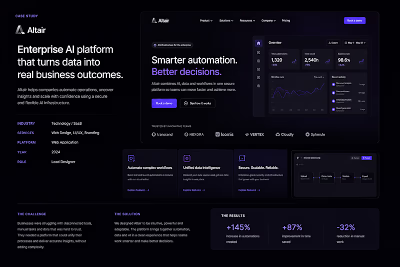 Cover image for Modern SaaS/AI platform case study