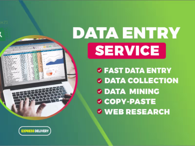 Cover image for Data Research & Data Entry