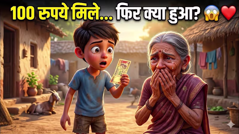 Cover image for 100 रुपये का नोट 😢❤️ | गरीब लड़के की दिल छू लेने वाली कहानी | Hindi Moral Story | Hindi Moral World