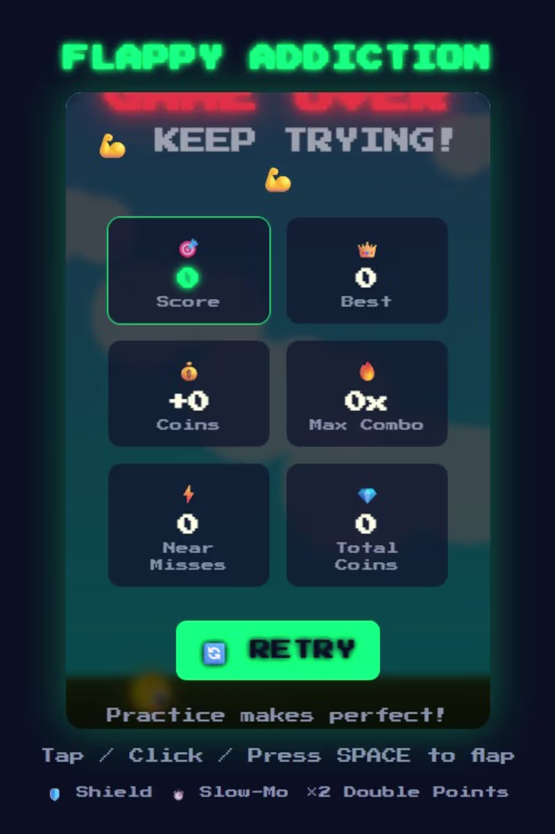 Cover image for Flappy Addiction
An ai-based developed html