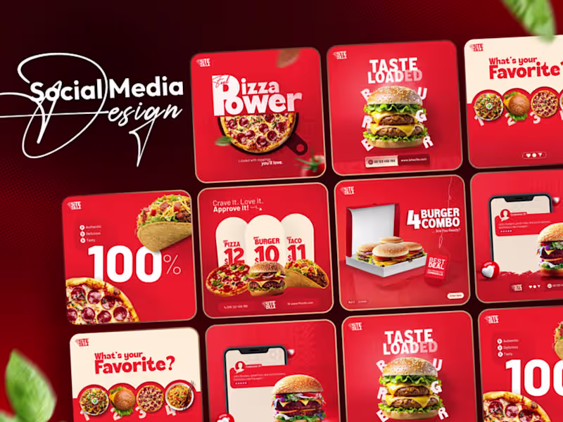 Cover image for Social Media Post design for Ricca Pizza