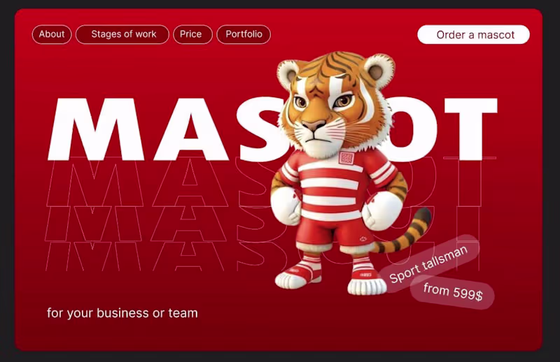 Cover image for Mascot Company Webpage Design