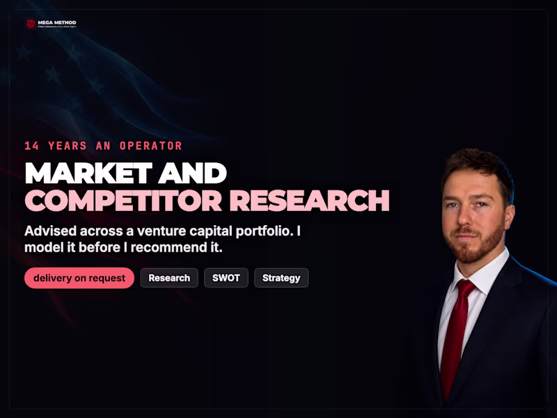 Cover image for Market, Competitor And SWOT Research