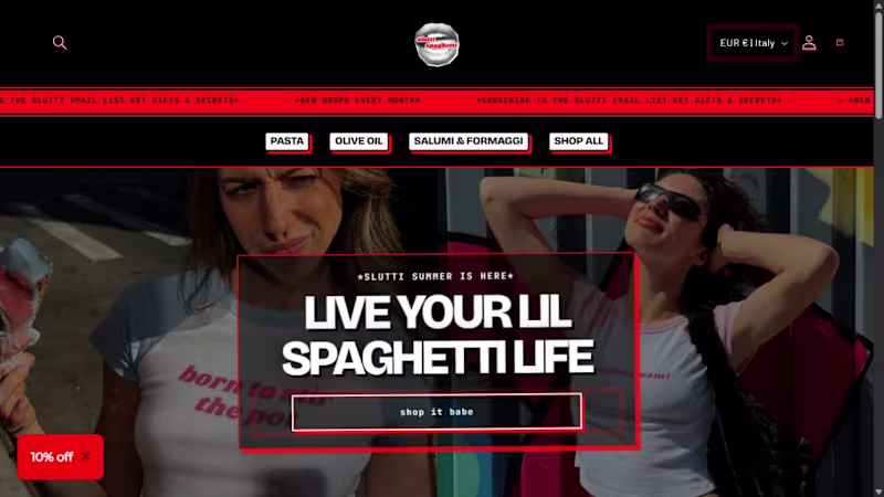 Cover image for Slutti Spaghetti — Shopify Development
