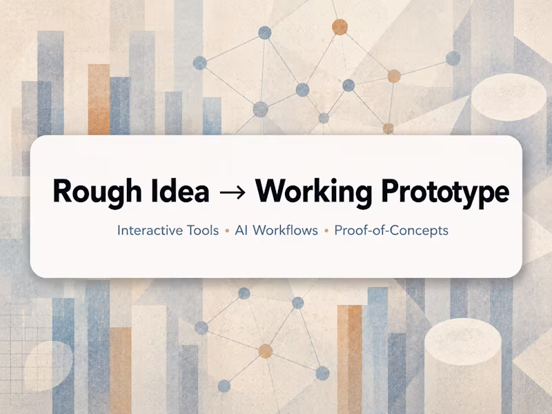 Cover image for Prototype Discovery & First Build