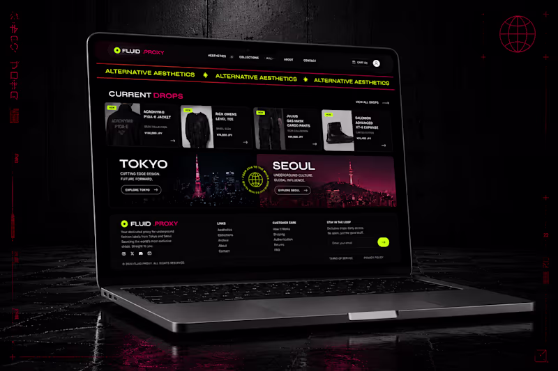 Cover image for FLUID .PROXY — Brand Identity