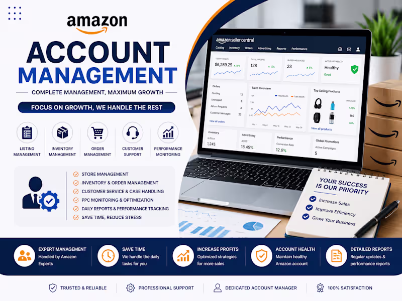 Cover image for Complete Amazon Seller Central Account Management