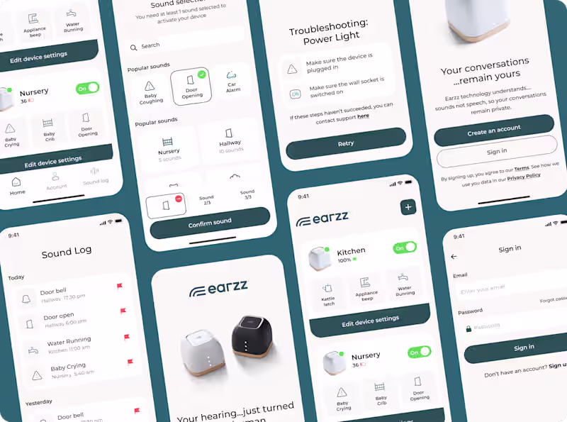 Cover image for Earzz  - Designing the MVP for a innovative smart home device