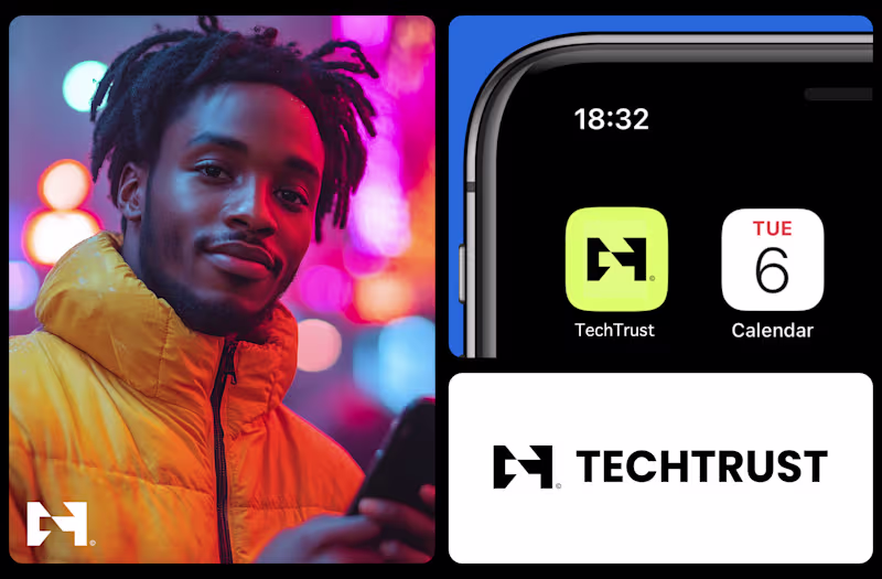 Cover image for TechTrust Brand Identity and UX/UI Design Project