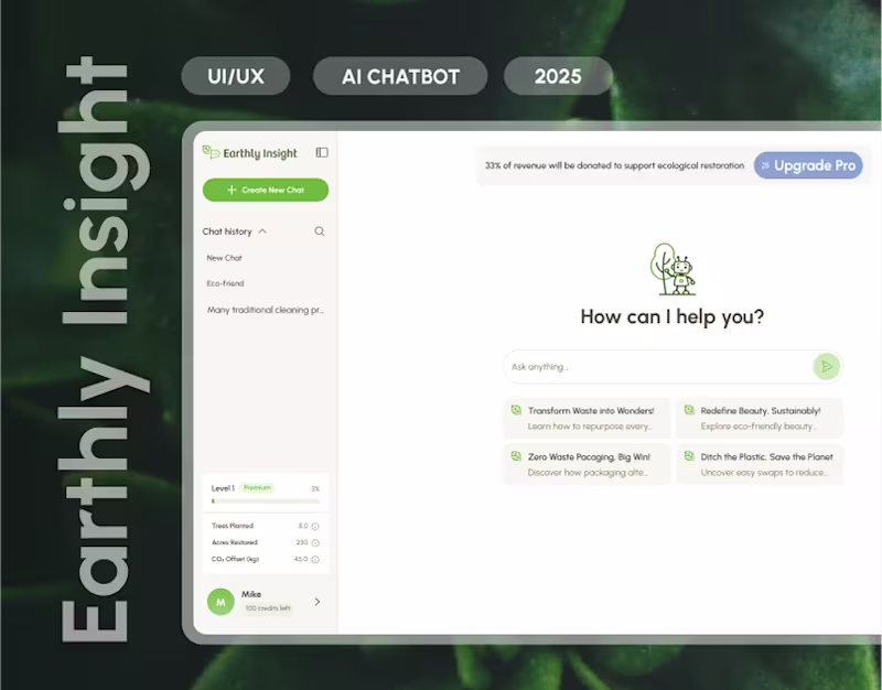 Cover image for UX/UI Design & Branding for AI Chatbot
