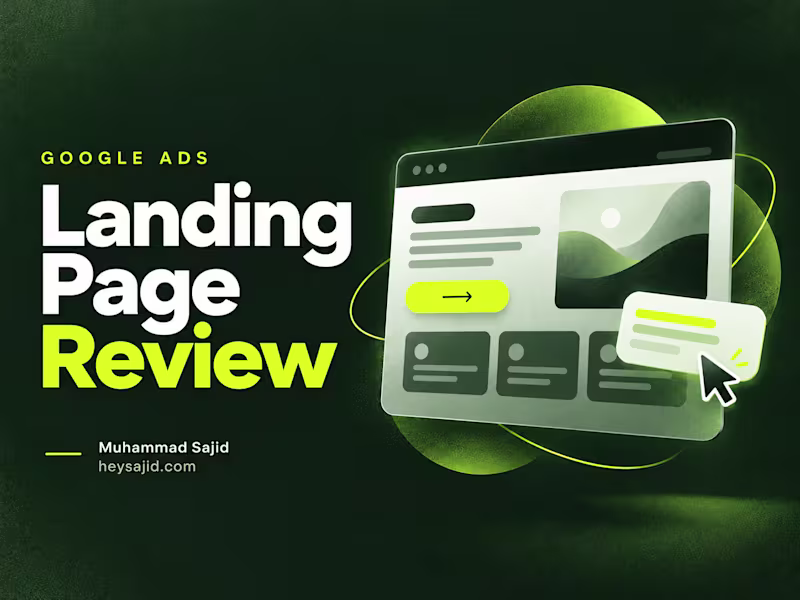 Cover image for PPC Landing Page and Lead Journey Review