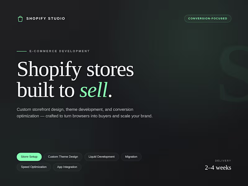 Cover image for Custom Shopify Store Development