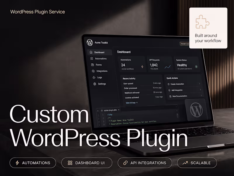 Cover image for WordPress Plugin Development