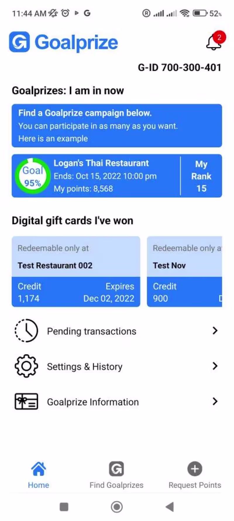 Cover image for GoalPrize: Customers help restaurants reach
