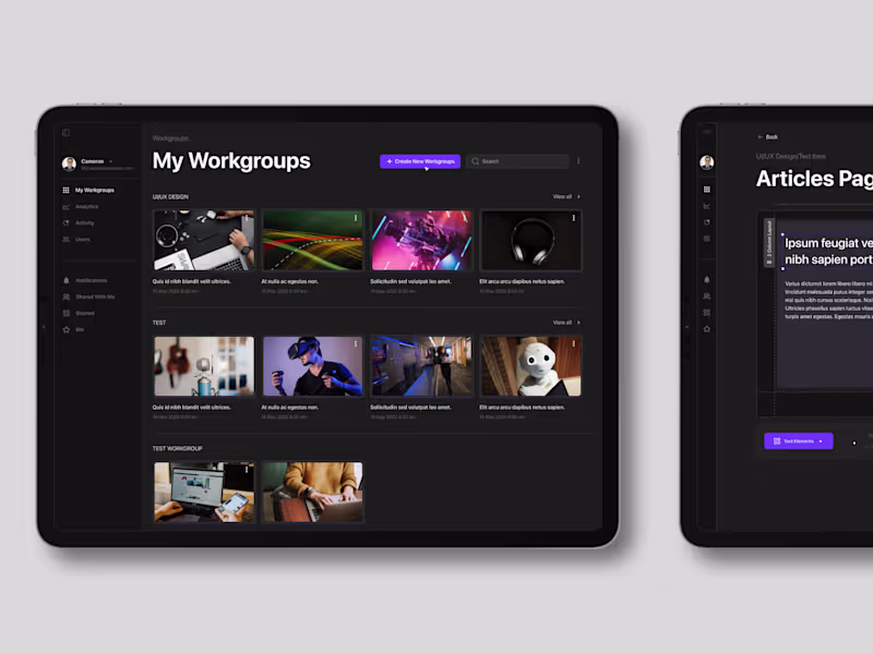 Cover image for E-Create Dashboard