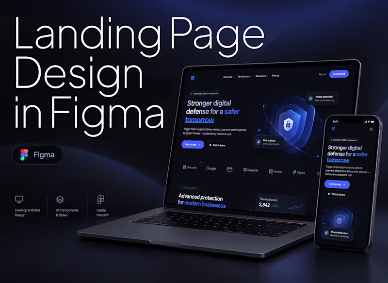 Cover image for SaaS Landing Page Design in Figma