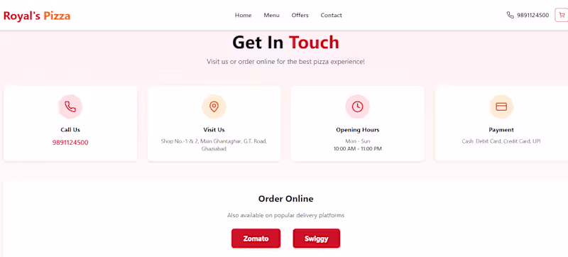 Cover image for Crafted a high-converting pizza website