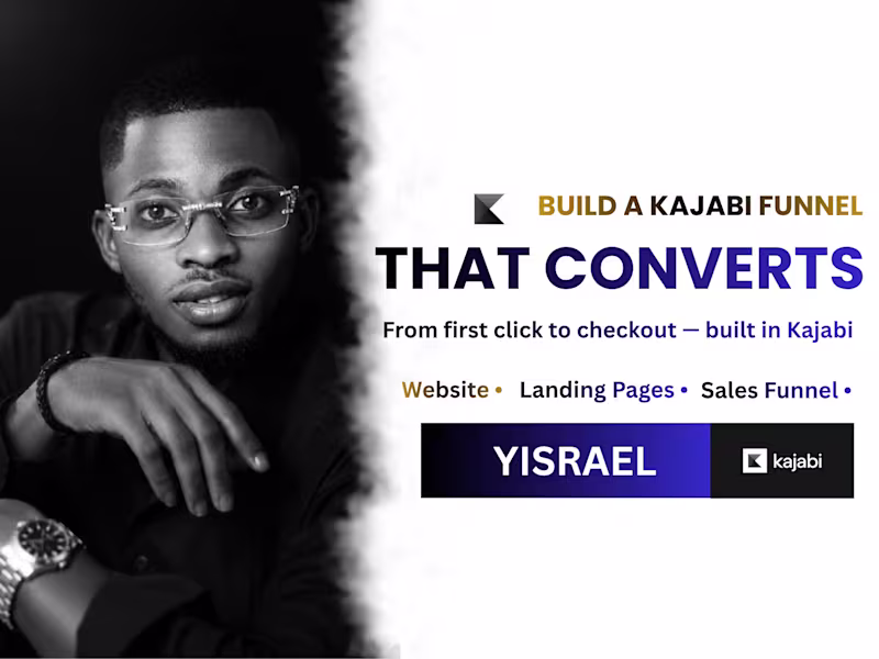 Cover image for Kajabi Website & Sales Funnel Setup | Landing Pages, Automation 