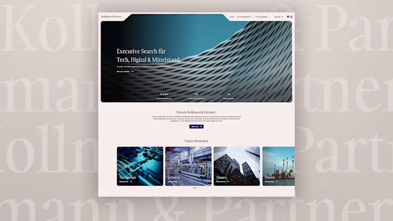 Cover image for Executive Search Boutique Website Design Concept