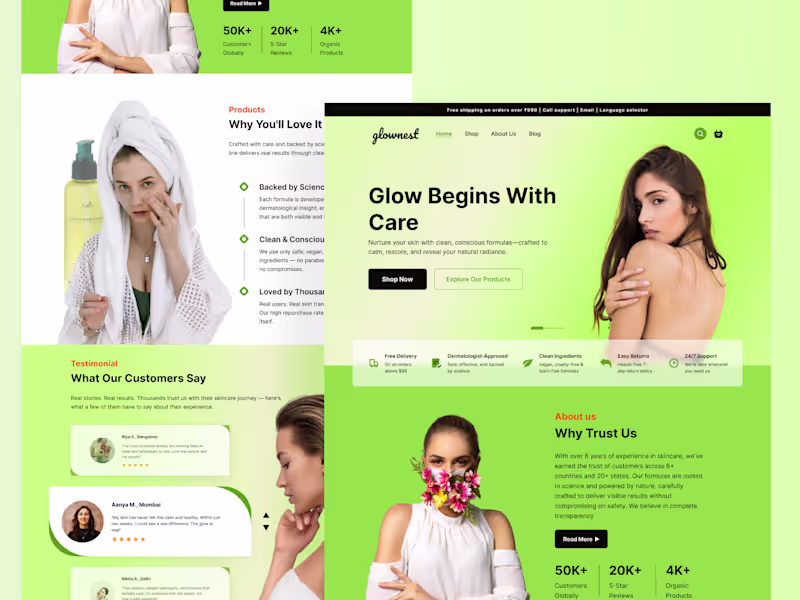 Cover image for Skincare & Beauty Website —