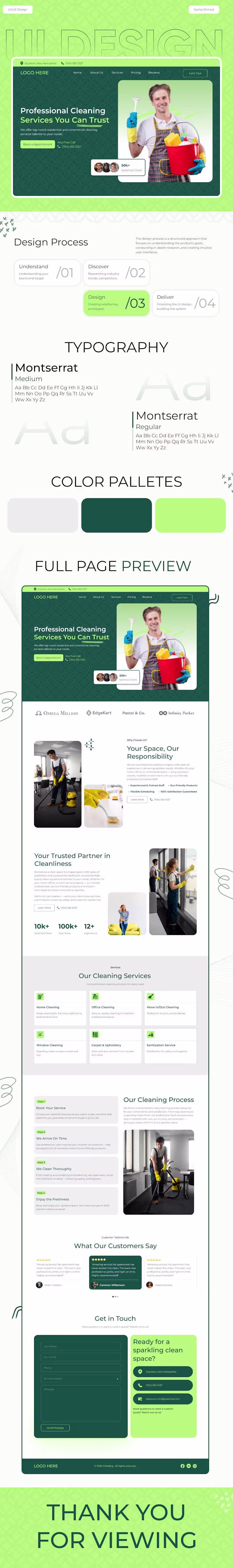Cover image for Cleaning Services Website UI Design Conversion-Focused Layout