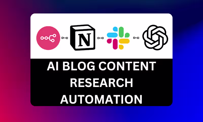 Cover image for AI Blog Content Research Automation

This