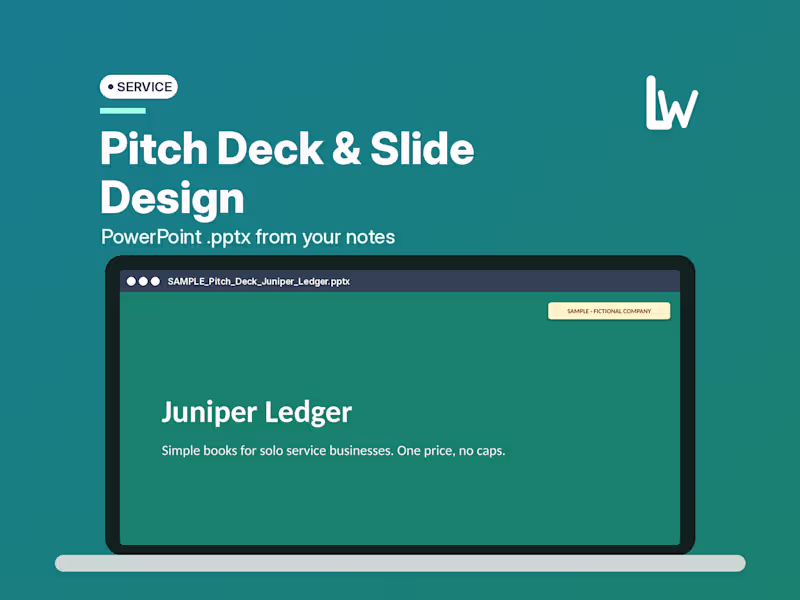 Cover image for Pitch Deck & Slide Design | PowerPoint (.pptx), From Your Notes