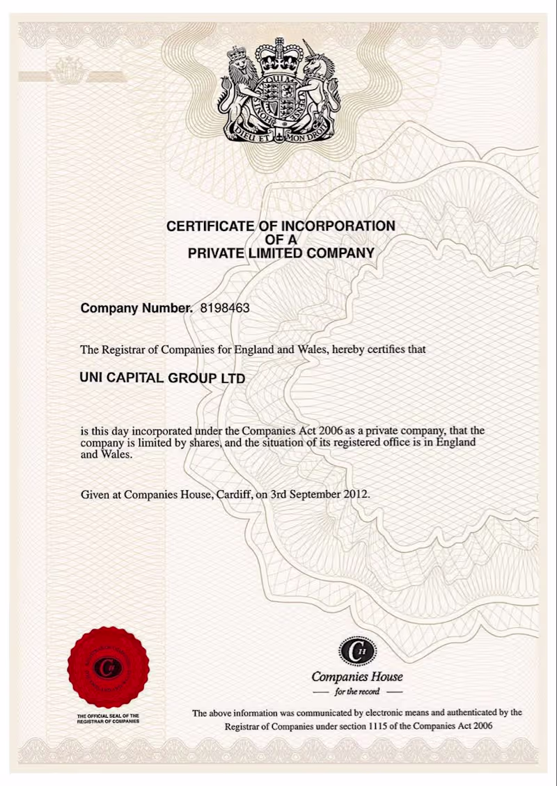 Cover image for UK Limited Company Registration
Successfully assisted