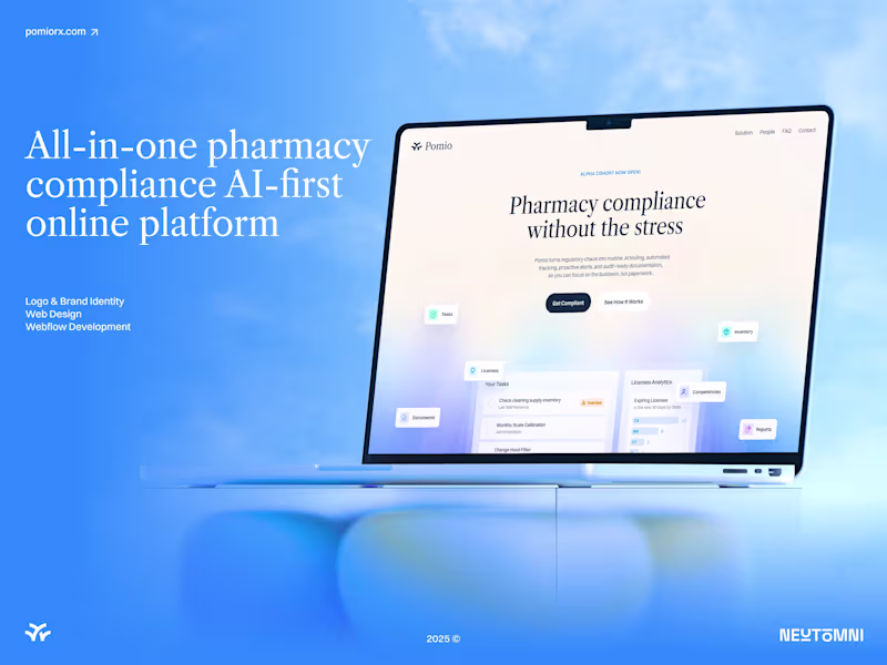 Cover image for Pomio Brand Identity and Website Launch