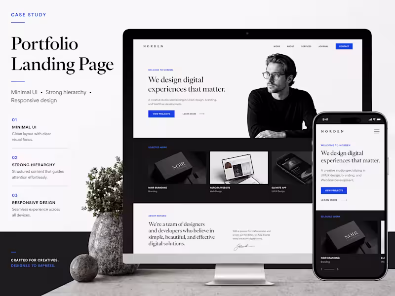 Cover image for Norden Creative Portfolio Landing Page