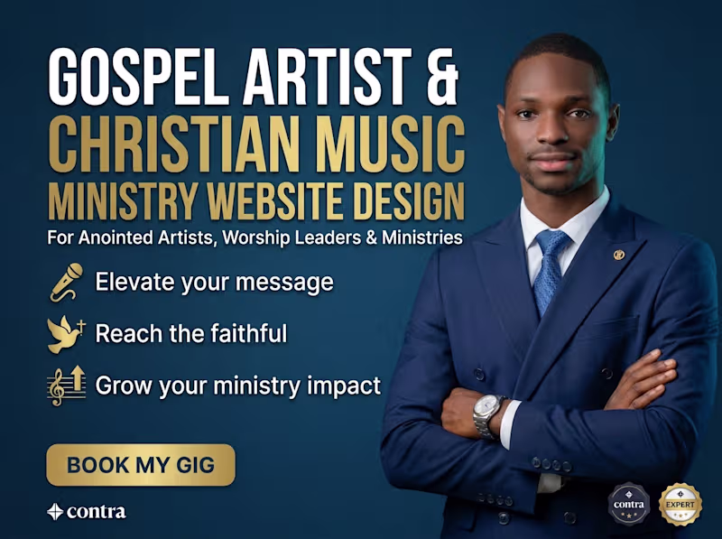 Cover image for Gospel Artist & Christian Music Ministry Website Design