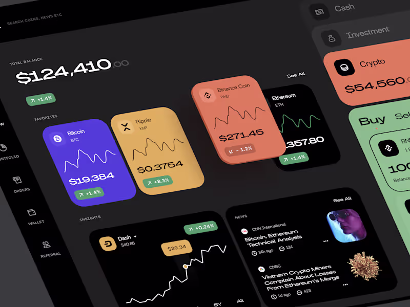 Cover image for UX UI design for crypto wallet