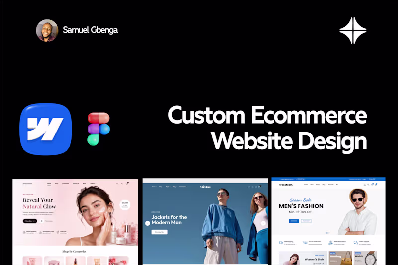 Cover image for Custom Ecommerce Website Design