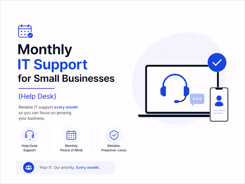 Cover image for Monthly IT Support for Small Businesses