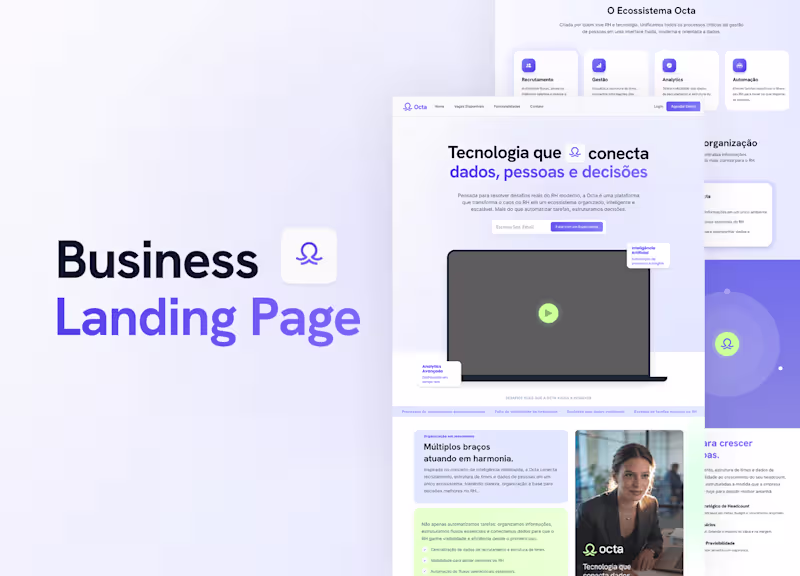 Cover image for Octa — Landing Page para SaaS de RH com IA