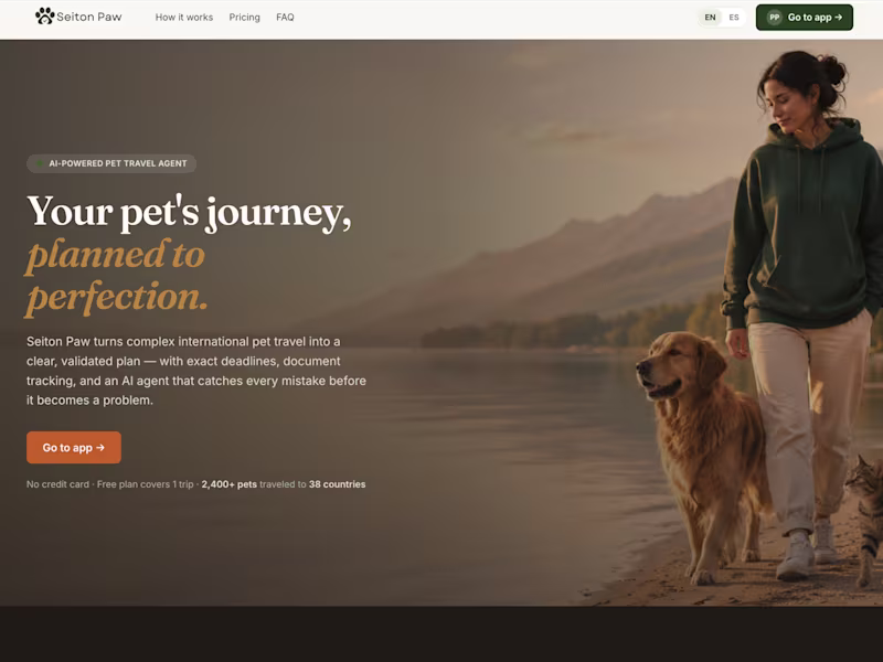 Cover image for AI Pet Travel Compliance Platform - React, FastAPI, LangGraph