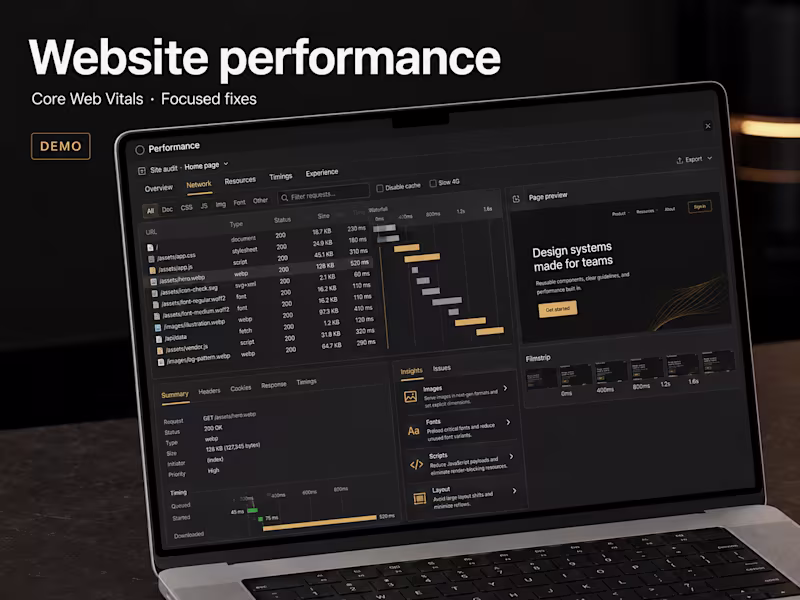 Cover image for Website performance optimization and Core Web Vitals review