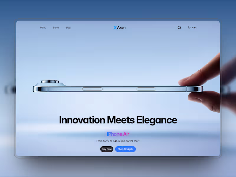Cover image for Here’s Axen, a full e-commerce website designed and develope...