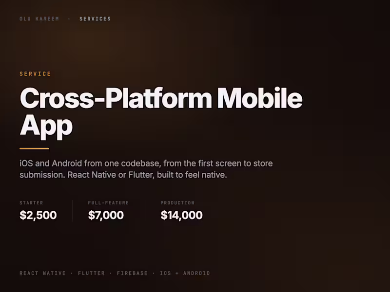 Cover image for Cross-Platform Mobile App