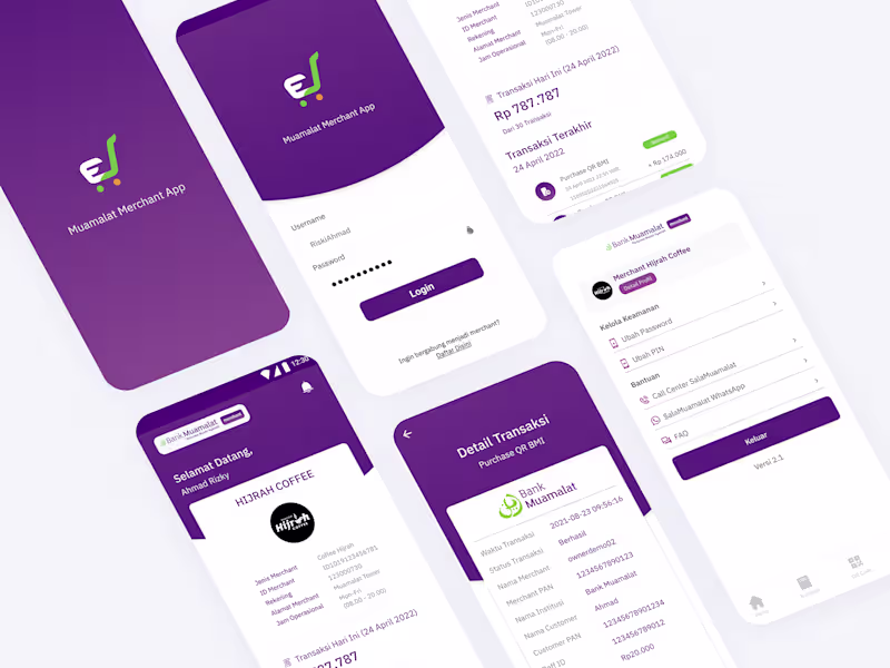 Cover image for Muamalat Merchant App - App Redesign