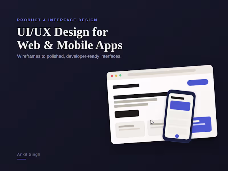 Cover image for UI/UX Design for Web & Mobile Apps