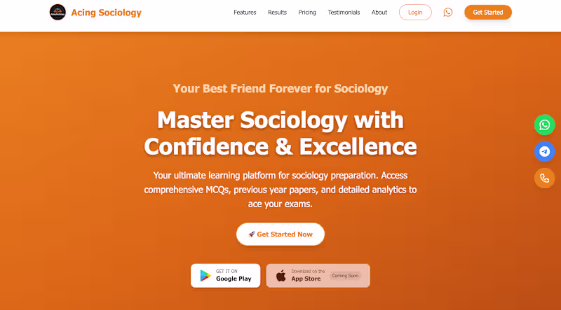 Cover image for Acing Sociology is an edtech